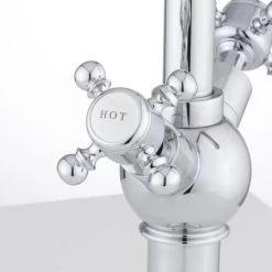 Signature Hardware Danelle 1.2 GPM Single Hole Vessel Bathroom Faucet with Drain Assembly -Central Brass store signature hardware 926651 handle view 142