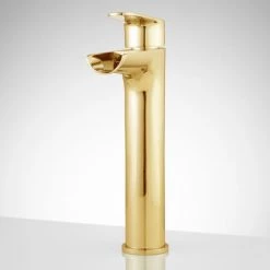 Signature Hardware Pagosa Single Hole Waterfall Vessel Bathroom Faucet with Pop-Up Drain Assembly 6 Signature Hardware Pagosa Single Hole Waterfall Vessel Bathroom Faucet with Pop-Up Drain Assembly -Central Brass store signature hardware 927331 alternate view 178