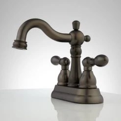 Signature Hardware Menza Centerset Bathroom Faucet with Pop-Up Drain Assembly -Central Brass store signature hardware 929372 alternate view 212