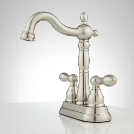 Signature Hardware Victorian Centerset Bathroom Faucet with Pop-Up Drain Assembly 5 Signature Hardware Victorian Centerset Bathroom Faucet with Pop-Up Drain Assembly - Image 5