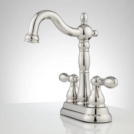 Signature Hardware Victorian Centerset Bathroom Faucet with Pop-Up Drain Assembly 2 Signature Hardware Victorian Centerset Bathroom Faucet with Pop-Up Drain Assembly - Image 2