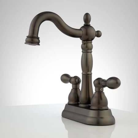 Signature Hardware Victorian Centerset Bathroom Faucet with Pop-Up Drain Assembly 4 Signature Hardware Victorian Centerset Bathroom Faucet with Pop-Up Drain Assembly - Image 4