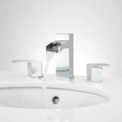 Signature Hardware Morata 1.2 GPM Widespread Bathroom Faucet with Pop-up Drain Assembly -Central Brass store signature hardware 932621 application shot 255