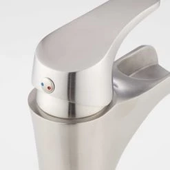 Signature Hardware Soren Single Hole Stainless Steel Waterfall Bathroom Faucet with Pop-Up Drain Assembly -Central Brass store signature hardware 932656 alternate view 312