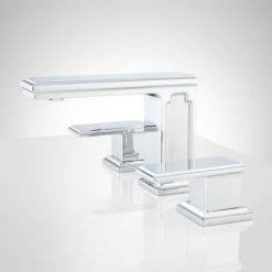 Signature Hardware Ryle 1.2 GPM Widespread Bathroom Faucet with Drain Assembly - Set of 2 -Central Brass store signature hardware 934429 2 side view 261