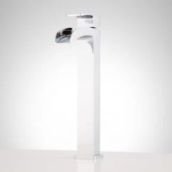 Signature Hardware Stevens Single Hole Vessel Waterfall Bathroom Faucet with Pop-Up Drain Assembly -Central Brass store signature hardware 937003 alternate view 384