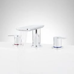 Signature Hardware Hollyn 1.2 GPM Widespread Bathroom Faucet with Pop-Up Drain Assembly -Central Brass store signature hardware 947998 alternate 19