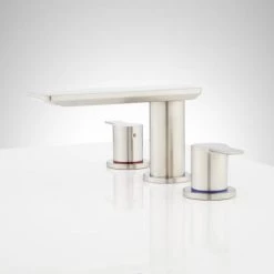 Signature Hardware Hollyn 1.2 GPM Widespread Bathroom Faucet with Pop-Up Drain Assembly -Central Brass store signature hardware 947998 alternate 95