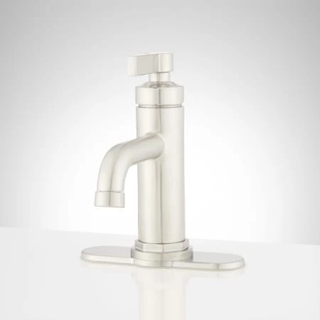 Signature Hardware Greyfield 1.2 GPM Single Hole Bathroom Faucet with Metal Lever Handle and Pop-Up Drain Assembly 6 Signature Hardware Greyfield 1.2 GPM Single Hole Bathroom Faucet with Metal Lever Handle and Pop-Up Drain Assembly - Image 6