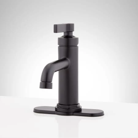 Signature Hardware Greyfield 1.2 GPM Single Hole Bathroom Faucet with Metal Lever Handle and Pop-Up Drain Assembly 4 Signature Hardware Greyfield 1.2 GPM Single Hole Bathroom Faucet with Metal Lever Handle and Pop-Up Drain Assembly - Image 4