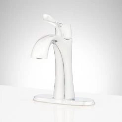 Signature Hardware Provincetown 1.2 GPM Single Hole Bathroom Faucet with Metal Lever Handle and Pop-Up Drain Assembly -Central Brass store signature hardware 948579 alternate image 223