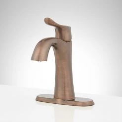 Signature Hardware Provincetown 1.2 GPM Single Hole Bathroom Faucet with Metal Lever Handle and Pop-Up Drain Assembly -Central Brass store signature hardware 948579 alternate image 225