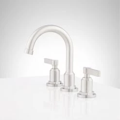 Signature Hardware Greyfield 1.2 GPM Widespread Bathroom Faucet with Metal Lever Handles and Pop-Up Drain Assembly -Central Brass store signature hardware 948591 alternate image 239