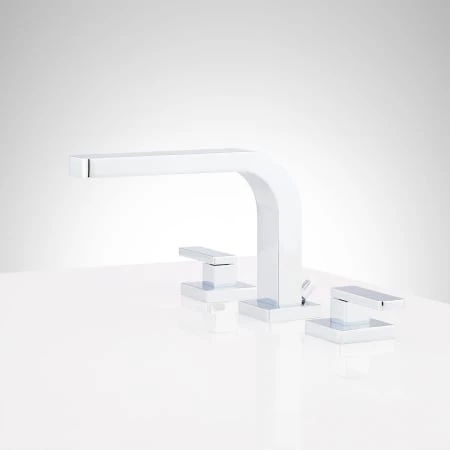 Signature Hardware Hibiscus 1.2 GPM Widespread Bathroom Faucet with Pop-Up Drain Assembly 3 Signature Hardware Hibiscus 1.2 GPM Widespread Bathroom Faucet with Pop-Up Drain Assembly - Image 3