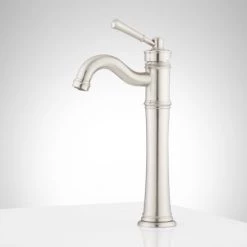 Signature Hardware St. Martin 1.2 GPM Single Hole Vessel Bathroom Faucet with Pop-Up Drain Assembly -Central Brass store signature hardware 948605 alternate image 159