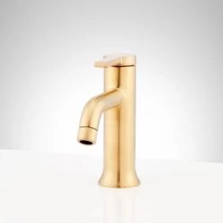Signature Hardware Lentz 1.2 GPM Single Hole Bathroom Faucet with Lever Handle and Pop-Up Drain Assembly with Overflow -Central Brass store signature hardware 951344 alternate image 83