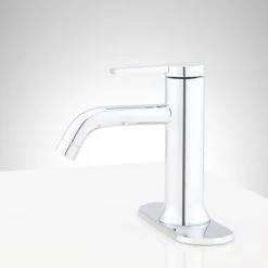 Signature Hardware Lentz 1.2 GPM Single Hole Bathroom Faucet with Lever Handle and Pop-Up Drain Assembly with Overflow - Includes Escutcheon -Central Brass store signature hardware 951345 alternate image 86